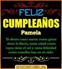 GIF Frases de Cumpleaños Pamela